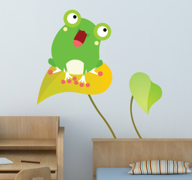 Kids Singing Frog Wall Sticker - TenStickers