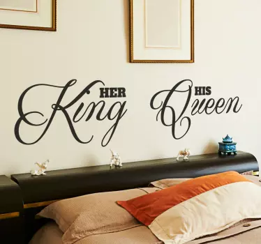 King & Queen Headboard Sticker - TenStickers