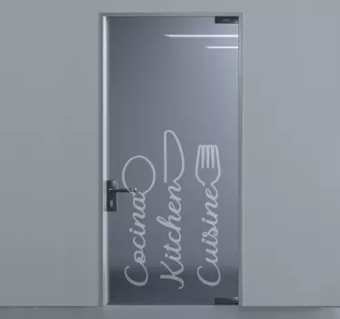 Kitchen  glass door sticker - TenStickers