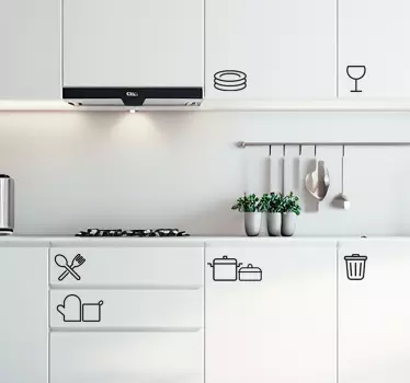 Kitchen Icons utensil  sticker - TenStickers
