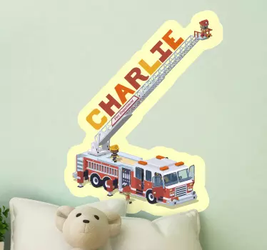 Ladder and fire truck toy decal - TenStickers