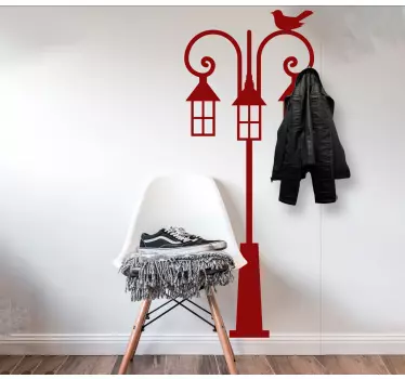 Lanterns and bird coat hanger decals - TenStickers