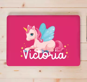 Laptop skin cute unicorn design - TenStickers
