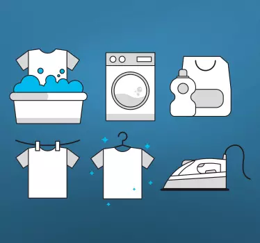 Laundry's signals Shop Window Decal - TenStickers
