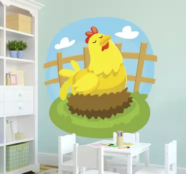 Laying Hen Sticker - TenStickers