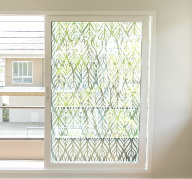 Leaf pattern Leaf pattern window decal - TenStickers