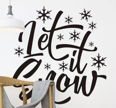 Let it snow christmas wall decal - TenStickers