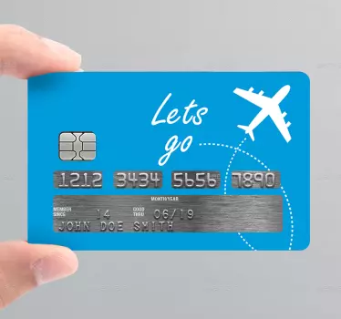 let's go travel credit card decal - TenStickers