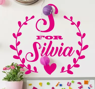Letter and name  Custom Sticker - TenStickers