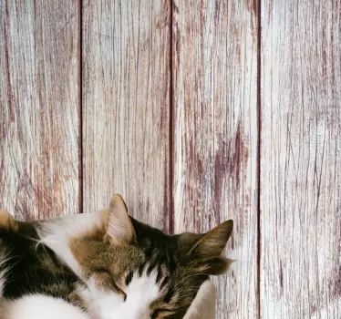 Light brown wooden planks vinyl print wall sticker - TenStickers