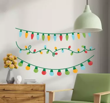 Light bulb christmas wall sticker - TenStickers