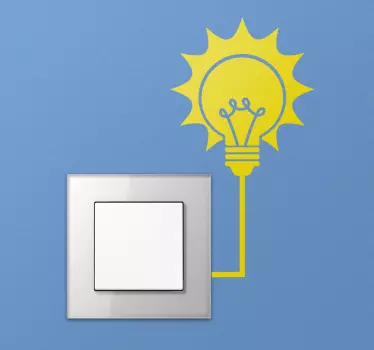 Lightbulbs switch inanimate stickers - TenStickers