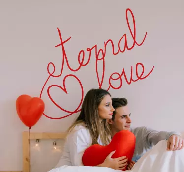 linear minimalist heart love wall decal - TenStickers