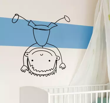 Little Boy Sketch Kids Sticker - TenStickers