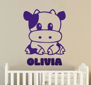 Little cow baby wall sticker - TenStickers