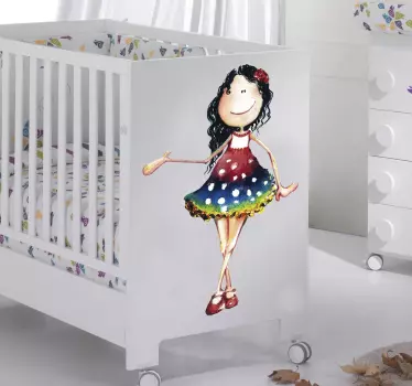 Little Girl in Dress Kids Decal - TenStickers