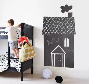 Little House Blackboard Sticker - TenStickers