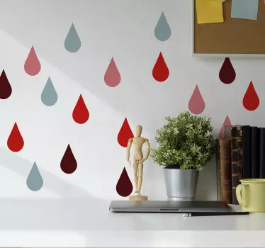 living coral drops wall decal - TenStickers