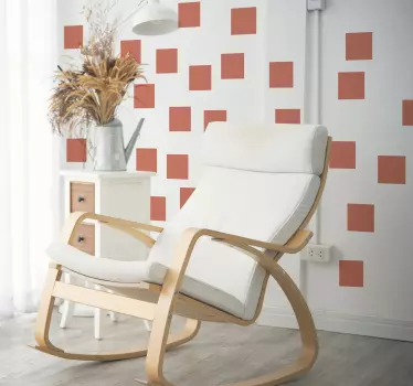 living coral square set vinyl square - TenStickers