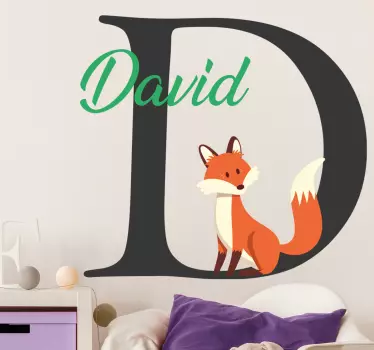 Location sticker personalized fox note - TenStickers