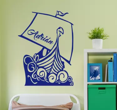 Location sticker sailing ship design - TenStickers