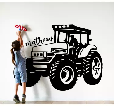 Location sticker tractor theme design - TenStickers