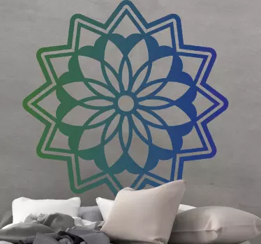 Lotus flower mandala floral wall decal - TenStickers