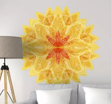 Lotus mandala floral wall decal - TenStickers
