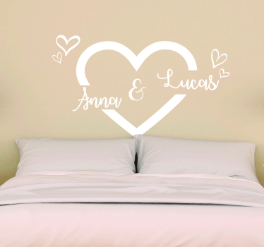 Love sticker with heart and name customization - TenStickers