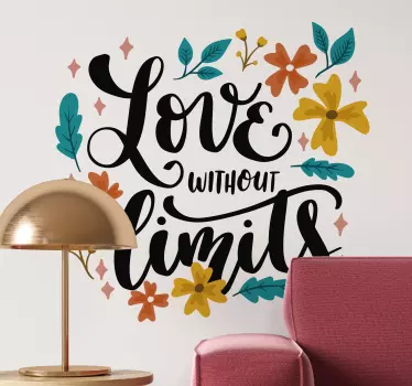 Love without limits love wall sticker - TenStickers