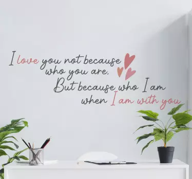 Loving quotes wallpaper decal - TenStickers