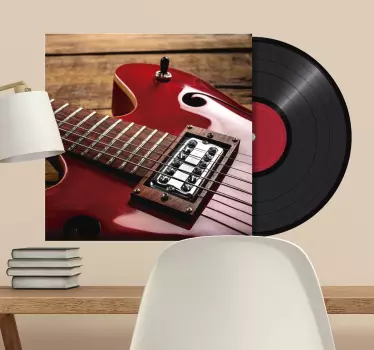 LP custom vinyl record rock wall decal - TenStickers