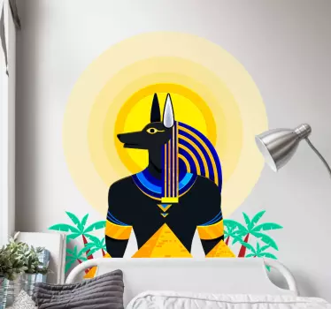 Majestic Egyptian Anubis Religion Stickers - TenStickers