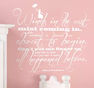 Mary Poppins Quote Wall Sticker - TenStickers