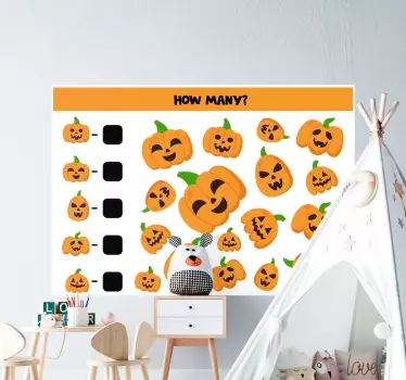 Maths operations halloween wall sticker - TenStickers