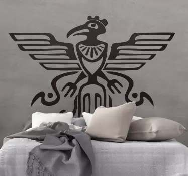 Mayan bird symbol bird sticker - TenStickers