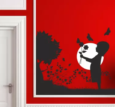 Meadow Sunset Wall Sticker - TenStickers