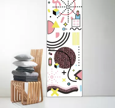 Memphis style  glass door sticker - TenStickers