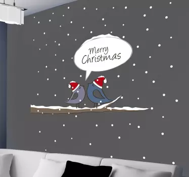 Merry Christmas Decorative Sticker - TenStickers