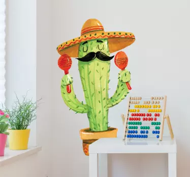 Mexico cactus plant wall decor - TenStickers