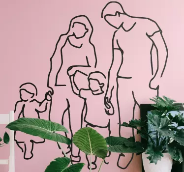 Minimalist family people decals - TenStickers