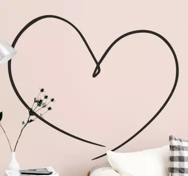 Minimalist heart wall decor - TenStickers