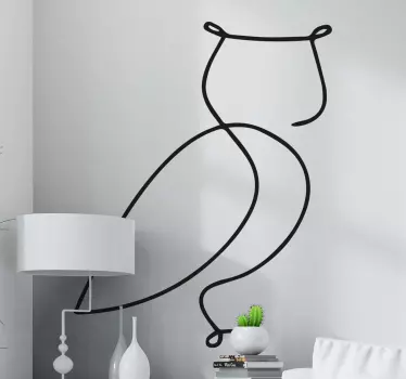 Minimalist Owl bird decal - TenStickers