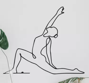 Minimalist Yoga Stretch people decals - TenStickers