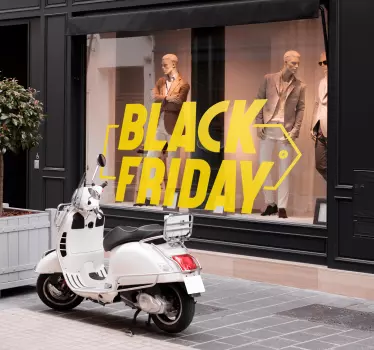 modern cursive font black friday stickers - TenStickers