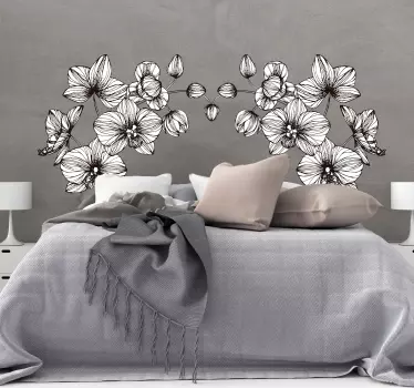 Modern flowers Wall sticker for Bedroom - TenStickers