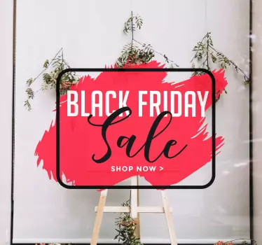 Modern painted Black Friday  window decal - TenStickers