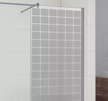 Monocolor same size squares shower sticker - TenStickers