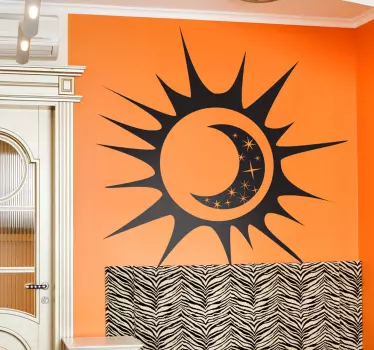 Moon & Sun Wall Sticker - TenStickers