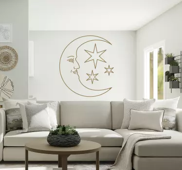 Moon Wall Sticker - TenStickers